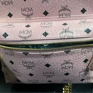 Pink MCM Backpack with matching belt (selling together) MCM | Bags | Pink Mcm Backpack With Matching Belt Selling  main image 2